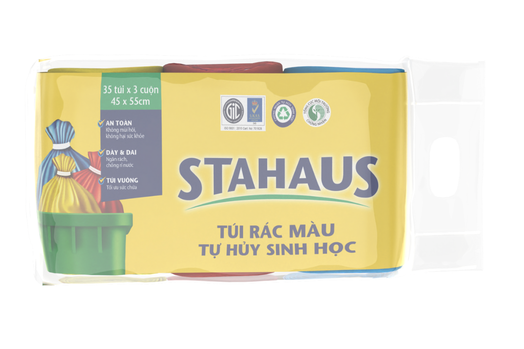 STAHAUS biodegradable colored garbange bags 45x55cm